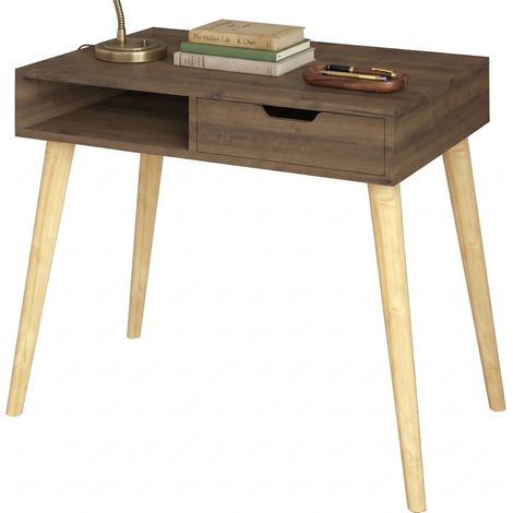 Consolle Santerno, un Vano, Colore Ripiano Marrone, Colore Struttura Marrone, 90x60x80h cm Marrone Noce