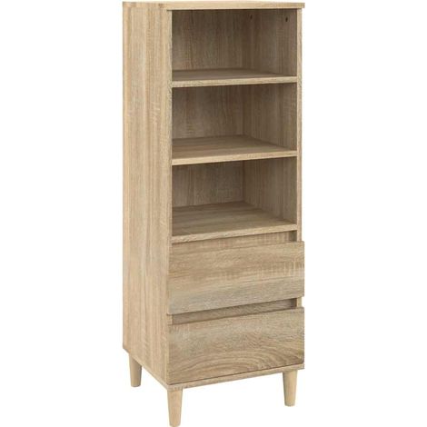 Buffet haut, Commode Armoire Luxueux, pour Salon Chambre Entrée Cuisine, Chêne sonoma 40x36x110 cm Bois d'ingénierie OIB1107E (1/5)