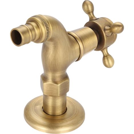 Robinet de machine à laver de style antique, en cuivre brossé à la main, style classique européen (1/5)