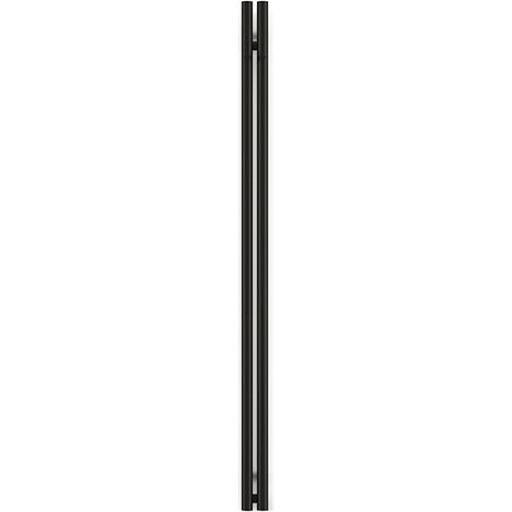 Matisère – Sèche-serviette mixte noir 1200mm x 95mm – 162W – Mode électrique et eau chaude – Indice IPx5 pour salle de bain - 95HANV2N