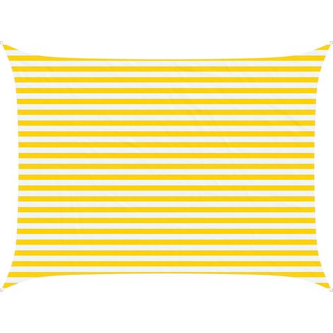 Toldo Vela de Sombra Amarillo y 4 x 3 m 100% Poliéster Oxford vidaXL
