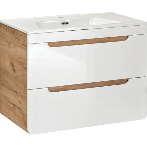 Ensemble meuble vasque encastrée 60 cm - Archipel White - Livraison gratuite