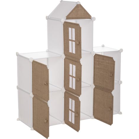 Château de rangement jute et plastique pour chambre d'enfant Atmosphera for Kids - - (1/3)