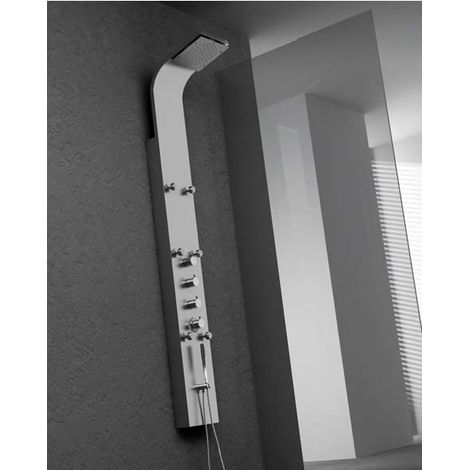 COLUMNA DE DUCHA TERMOSTÁTICA CON HIDROMASAJE Y CASCADA DE ACERO INOXIDABLE (1/2)