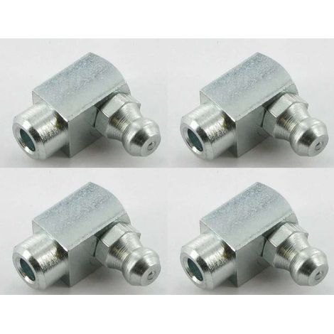 4x graisseur à frapper M8 angle 90 ° embout graissage pompe à graisse manuelle hydraulique tracteur engin agricole tractopelle