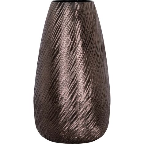 Vase décoratif bronze forme organique éclat raffiné - bronze métallisé texturé (1/3)
