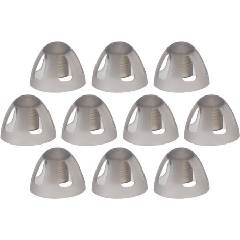 10 Dômes Souples Ouverts Noirs pour Prothèses Auditives - Lot de 10 Pièces de Remplacement - Taille Moyenne 8mm/0.31in pour Seniors et Malentendants (1/5)