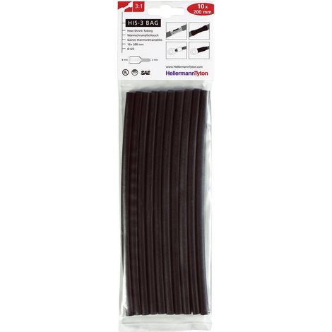 HellermannTyton 308-30610 Kit guaine termoretraibili 6 mm 2 mm Restringimento:3:1 10 pz. (1/3)