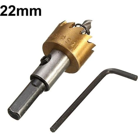 Foret HSS 16-60 mm, scie cloche pour métal, acier, bois et alliages - 22 mm (1/5)