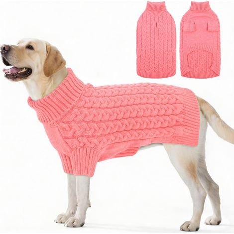 Pull Chien XL Hiver Col Roulé Tricot Chaud Grand Chien (1/5)