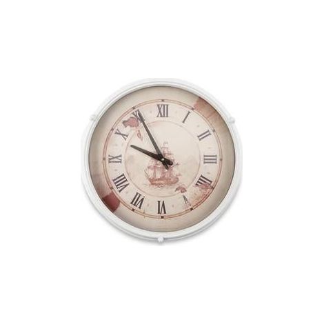 Orologio da parete in ferro con veliero, Ø44,5x8 cm