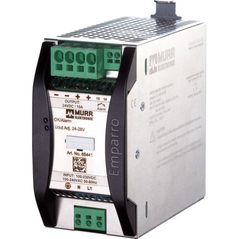 Murrelektronik Emparro 10-100-240/24 Alimentatore per guida DIN 24 V/DC 10 A 240 W Num. uscite:1 x Contenuto 1 pz. (1/2)