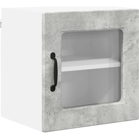 Meuble mural de cuisine,Armoire de cuisine avec étagère Gris béton 40 x 31 x 40 cm CFW20641 (1/5)