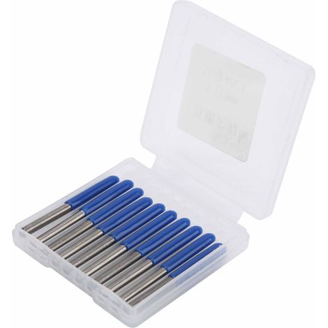 Lot de 10 fraises carbure tungstène 3,175mm pour bois, gravure et sculpture, coupe 30° x 0,1mm, outils de défonceuse professionnels (1/5)