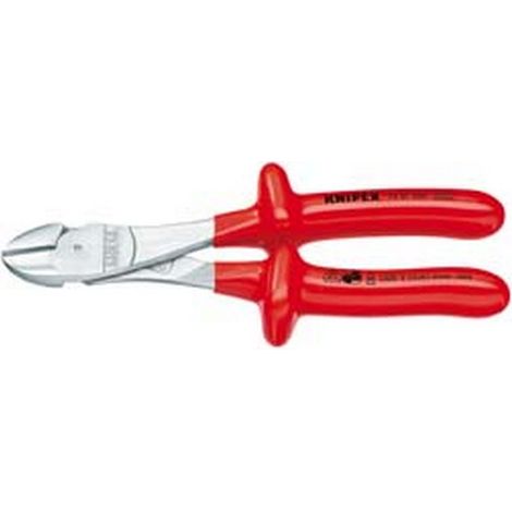 KNIPEX 74 07 250 Tronchese laterale per meccanica tipo "forte" isolati ad immersione, collaudati VDE cromata 250 mm