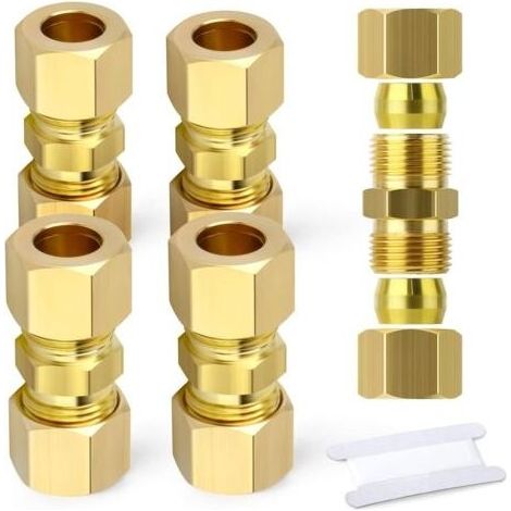 5 Pièces Raccord, Laition, 6 Mm, Compression, Femelle, Carburant (1/5)
