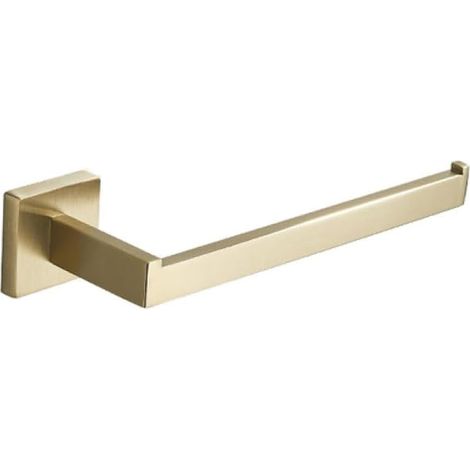 Ensemble d'accessoires de salle bain doré brossé en acier (1/4)