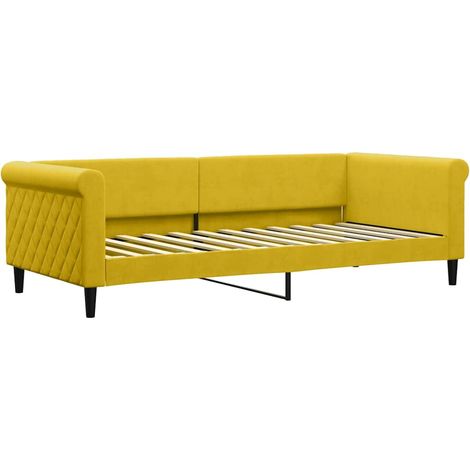 Maison Exclusive - Letto da Giorno Giallo 90x200 cm in Velluto (1/5)
