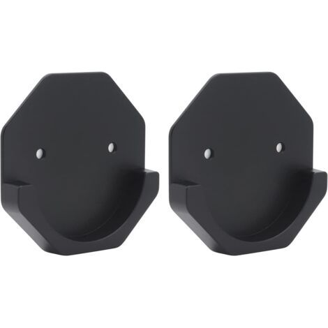 2 Pcs Support Tringle a Rideaux Sans Percage Accroche Tringle Fixation Tringle Rideau Support Barre Rideau Attache Tringle Porte Tringle Rideau Crochet pour Tringle Rideau (Hexagone noir)