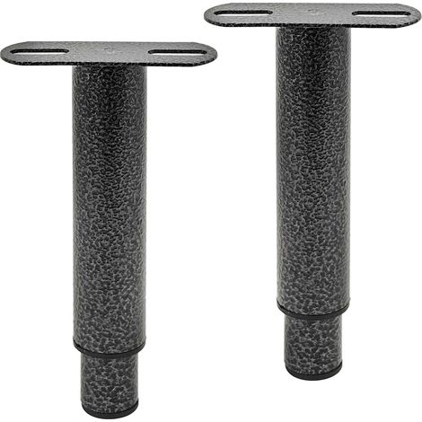 Pied De Lit, Pieds De Sommier, Lot De 2 Pied De Lit Liaison MéTal RéGlables En MéTal Pieds Pour Sommier, TrèS RéSistants Convient Pour Lattes Universel Sommier MéTal, Armoire, Canapé 18 à 33Cm (Gris) (1/4)