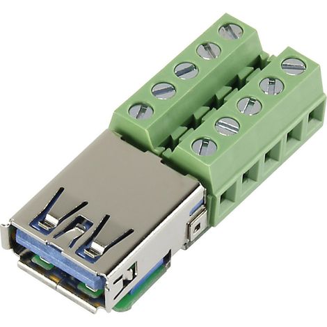 TRU COMPONENTS USB-AFT-2 Einbaubuchse USB 3.0 Buchse, Einbau horizontal Inhalt: 1 St.