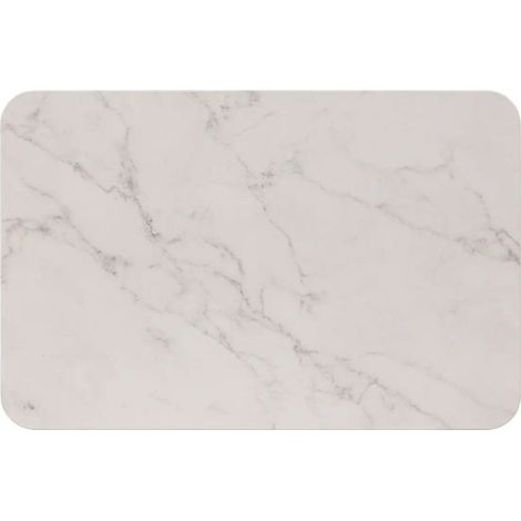 5Five Simply Smart – Tapis de bain diatomite 39x60cm blanc – Ultra-absorbant et antidérapant – Imprimé marbre – Facile à nettoyer