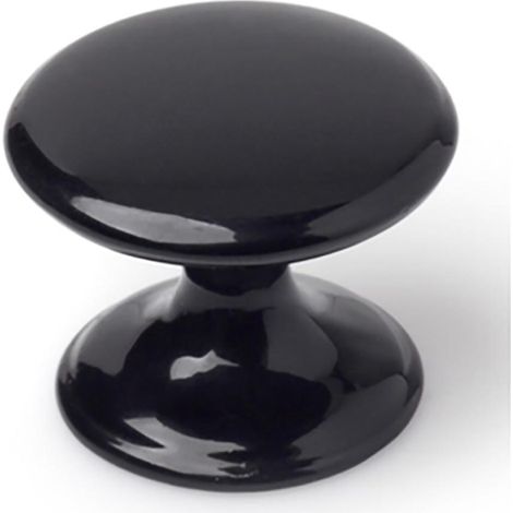 Bouton De Meuble, Modèle 756, En Zamak Finition Noire ø33 Mm