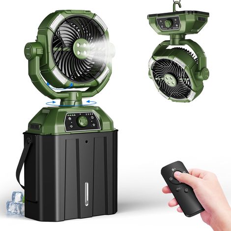 Ventilateur portable sans fil rechargeable USB, ventilateur de table silencieux à 3 vitesses avec batterie 1500mAh pour bureau et extérieur (1/4)
