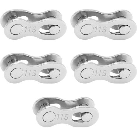 5 maillons rapides en acier inoxydable pour chaîne de vélo 11 vitesses - Installation facile et résistance à la corrosion (5 paires) (1/5)
