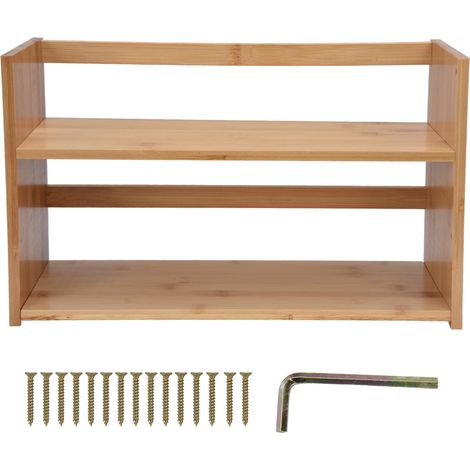 Étagère de bureau en bambou, petite bibliothèque de rangement, bibliothèque de table pour bureau ou salle d'étude (1/5)