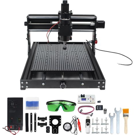CNC-Graviermaschine, 500W Spindelmotor, breite Materialkompatibilität, Mit Handcontroller, Mit 10W Laser-a, 220V-a (1/2)