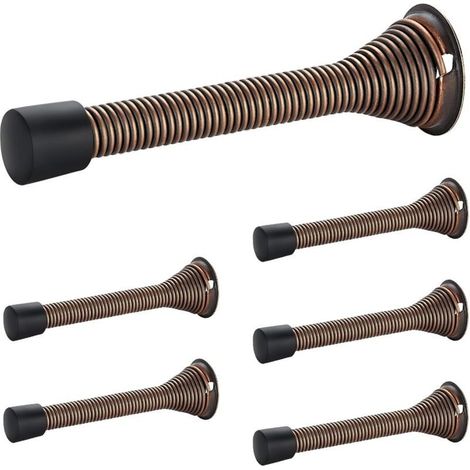 Butées de porte, lot de 6,bronze, à ressort, avec butée en caoutchouc, pour le bas de la porte (1/5)