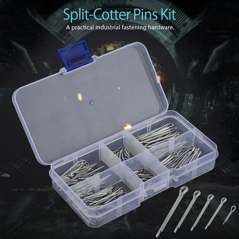 Kit de 175 goupilles fendues en alliage de zinc (5 types différents) - Quincaillerie de fixation (1/5)