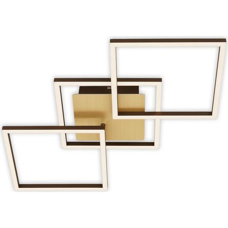 Briloner Leuchten FRAME - Wand-& Deckenleuchte - 3217017 - Stufenweise dimmbar - 3000K warmweiß - Memoryfunktion - Schwenkbar - 76,3 x 36,8 x 7,3 cm