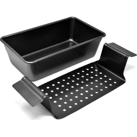 Moule à pain rectangulaire en fonte, compatible avec four et friteuse à air chaud, réutilisable, pour pain, gâteau et pâtisserie, noir (1/5)