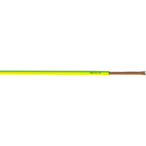 Fil électrique 6 mm2 h07vr, en couronne de 10M vert / jaune