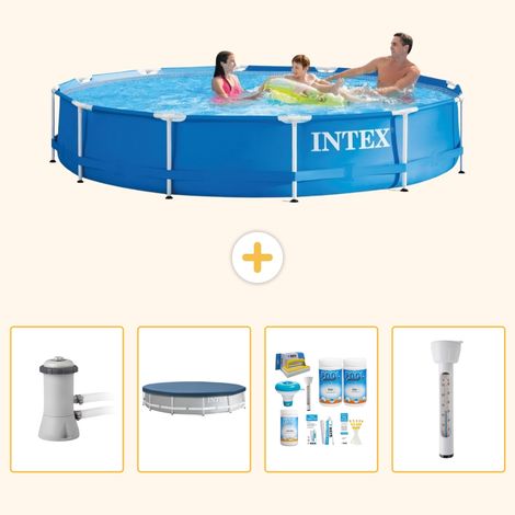 Intex Piscine Tubulaire Ronde - 366x76 cm - 5-pièces  S226 (1/5)
