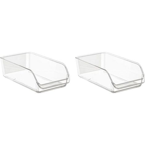 Scatola porta DVD – Set da 2 – Struttura robusta in plastica, design compatto e multifunzionale per scaffale o scrivania