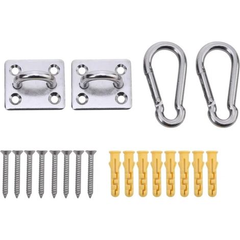 Œillet de fixation, M6, inox, argenté, pour hamac, à visser (1/5)