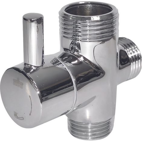 Inverseur de colonne de douche en laiton – Contrôle du flux eau douche/robinet – Filetage plomberie – Résistance à la corrosion – Disflex