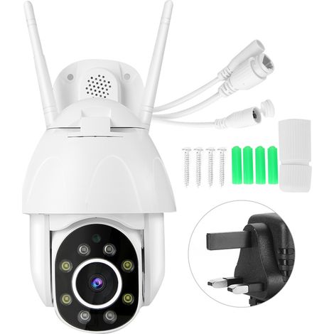 Caméra de surveillance WiFi Tuya 1080P HD, vision nocturne PIR, étanche, intelligente à distance, 100‑240V (1/5)