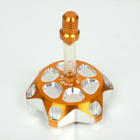 tankdeckel kyoto alu gold eloxiert für motorrad cross enduro (1/4)