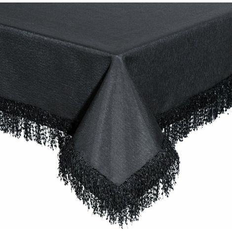 Elegante Jaspis-Tischdecke 140x180 schwarz (1/5)