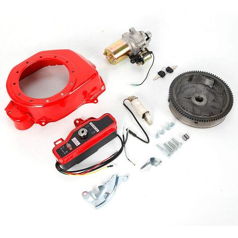 Kit di avviamento elettrico per motore, interruttore a chiave per Honda GX160 5,5 PS GX200 (1/5)