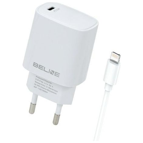 Beline 1x Caricabatterie da parete USB-C da 20 W + Cavo Lightning Bianco PD3.0 BLNCW20L (1/3)