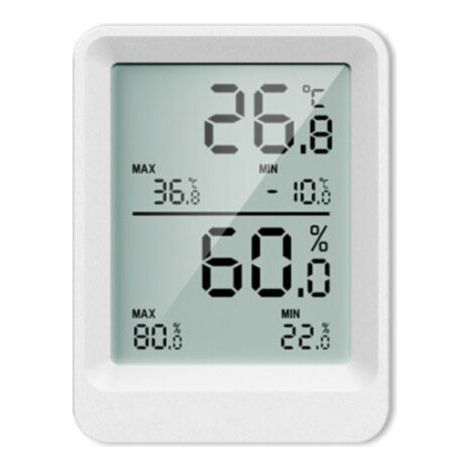Indoor Outdoor Numérique LCD Thermomètre Hygromètre Électronique Température Humidité Compteur Min/Max Records Station Météo, 1pcs (1/4)