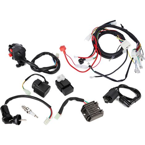 Ensemble de faisceau de câbles, câblage électrique résistant à l'abrasion ABS, remplacement professionnel pratique pour Foxico ATV QUAD Bike 200-300cc (1/5)