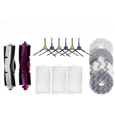 FOREHILL Convient pour Midea W11 petite boîte blanche accessoires de robot de balayage brosse latérale rouleau brosse filtre sac à poussière chiffon de vadrouille (1/4)
