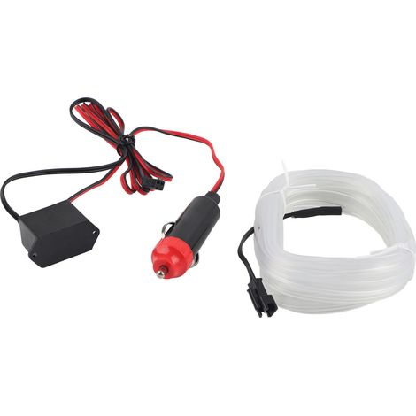 Bande lumineuse décorative auto LED EL 4 mètres bleu glace éclairage intérieur voiture pièces de modification lampe froide (1/5)