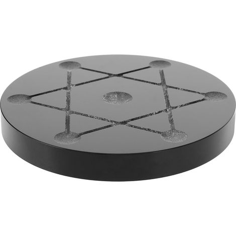 Support en cristal noir d'obsidienne, design élégant et texture fine (1/5)